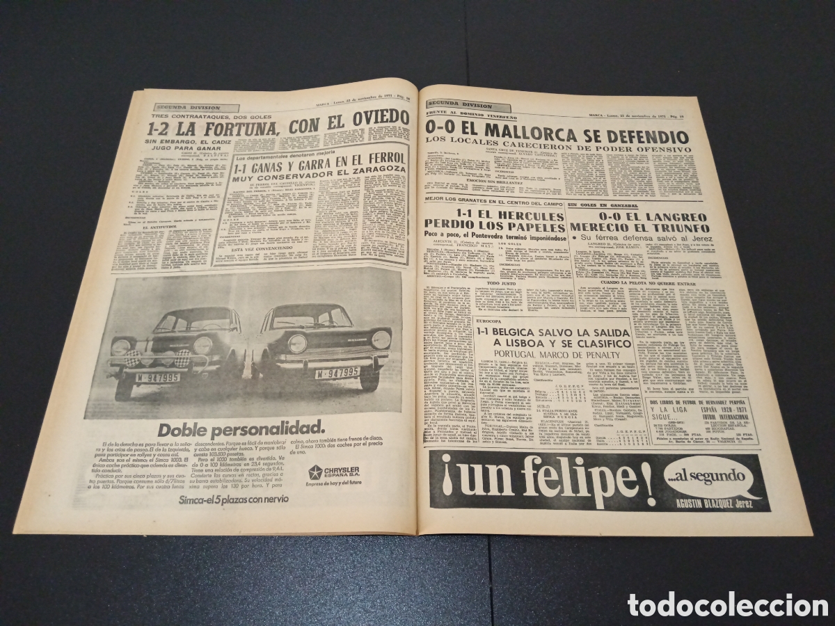 Coleccionismo deportivo: MARCA 22/11/1971 - Foto 10