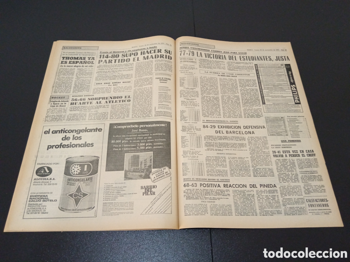 Coleccionismo deportivo: MARCA 22/11/1971 - Foto 13