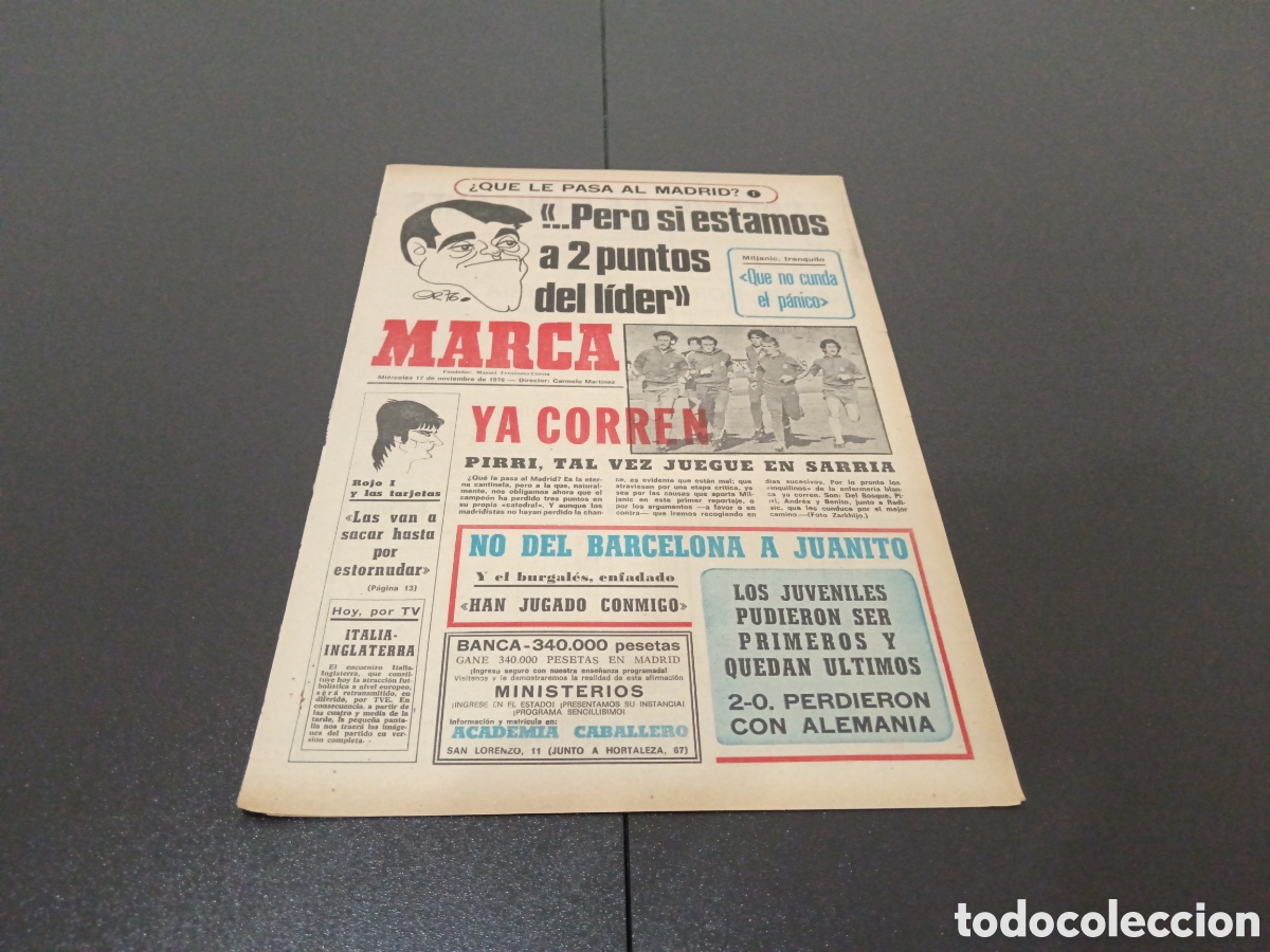 Coleccionismo deportivo: MARCA 17/11/1976 - Foto 1
