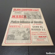 Coleccionismo deportivo: MARCA 30/05/1977 GARATE UNA VIDA EN ROJO Y BLANCO GIJÓN CAMPEÓN Y A PRIMERA DIVISIÓN