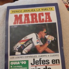 Coleccionismo deportivo: MARCA PERICO DELGADO ANALIZA LA VUELTA A ESPAÑA 1990. GUÍA'90. CICLISMO