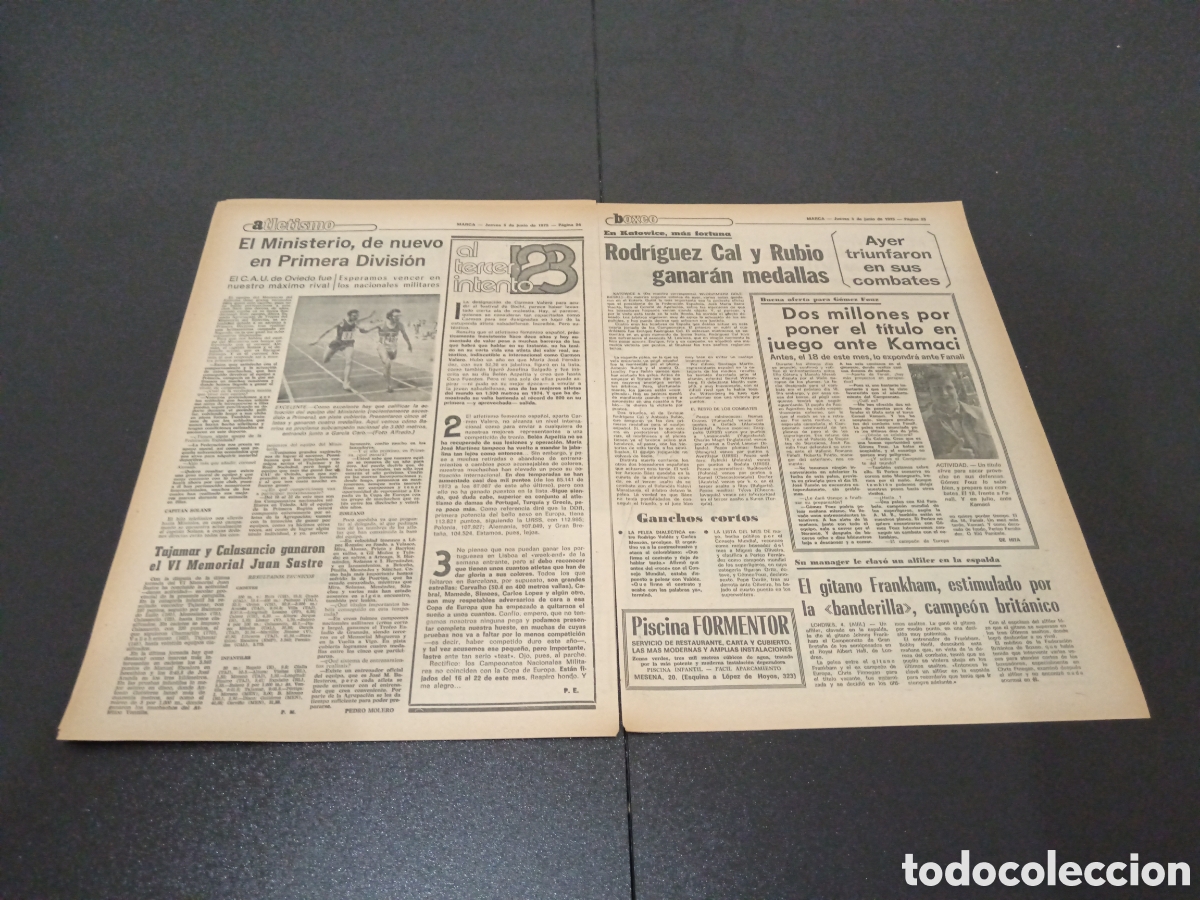 Coleccionismo deportivo: MARCA 05/06/1975 OCTAVOS FINAL COPA GARATE - Foto 9