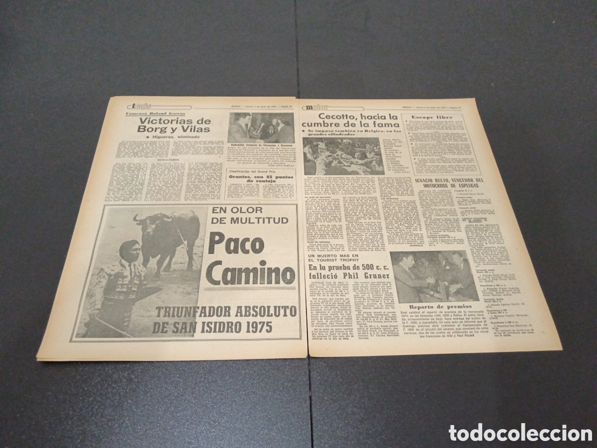 Coleccionismo deportivo: MARCA 05/06/1975 OCTAVOS FINAL COPA GARATE - Foto 10