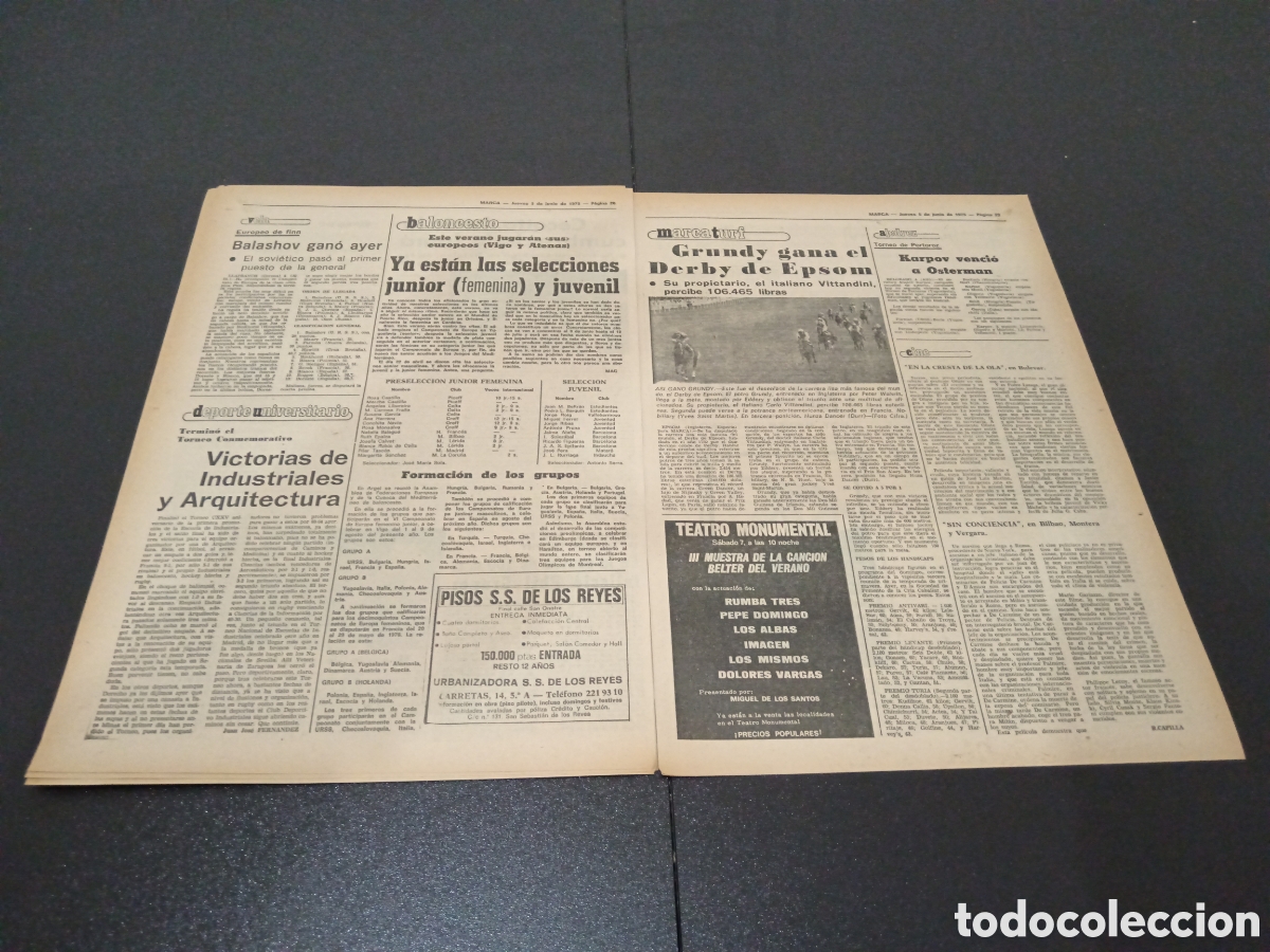 Coleccionismo deportivo: MARCA 05/06/1975 OCTAVOS FINAL COPA GARATE - Foto 11