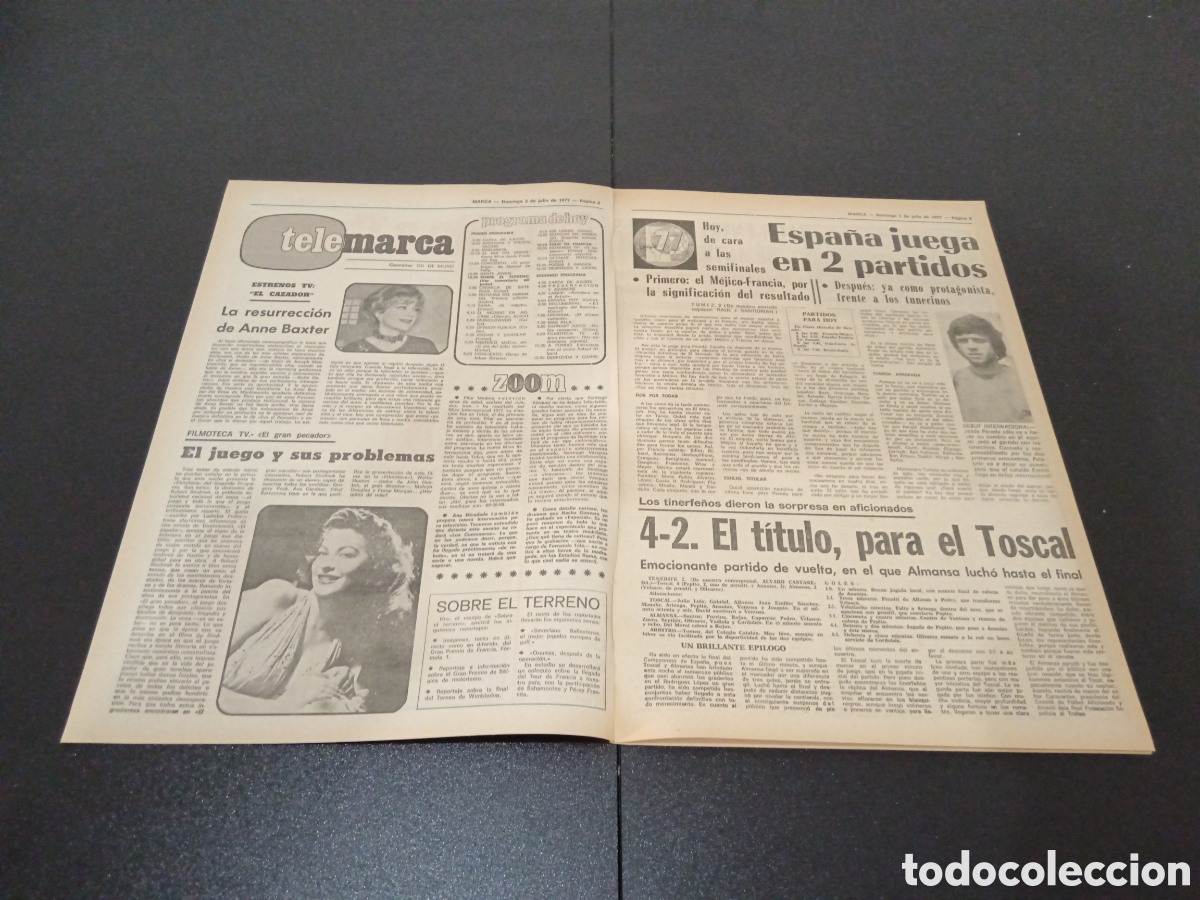 Coleccionismo deportivo: MARCA 03/07/1977 TOUR BORG - Foto 2