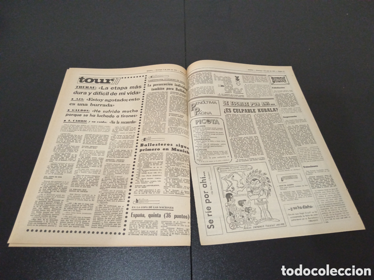 Coleccionismo deportivo: MARCA 03/07/1977 TOUR BORG - Foto 6