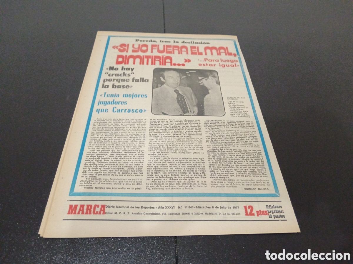 Coleccionismo deportivo: MARCA 06/07/1977 - Foto 6