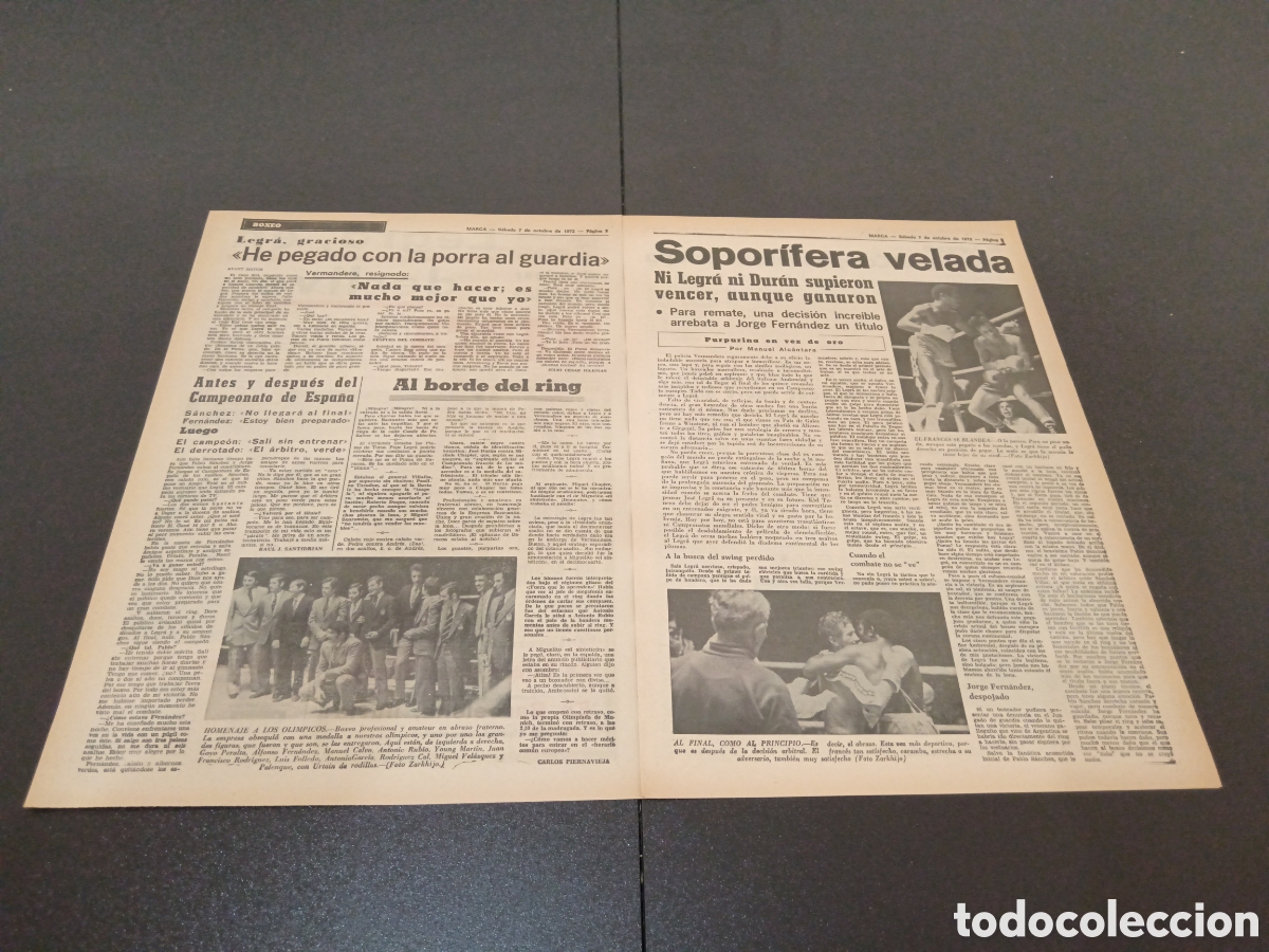 Coleccionismo deportivo: MARCA 07/10/1972 LEGRA EN DECLIVE - Foto 2