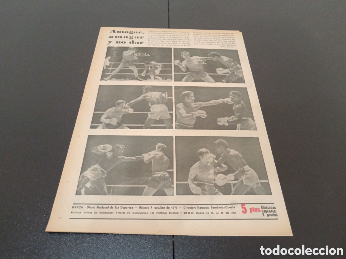 Coleccionismo deportivo: MARCA 07/10/1972 LEGRA EN DECLIVE - Foto 4