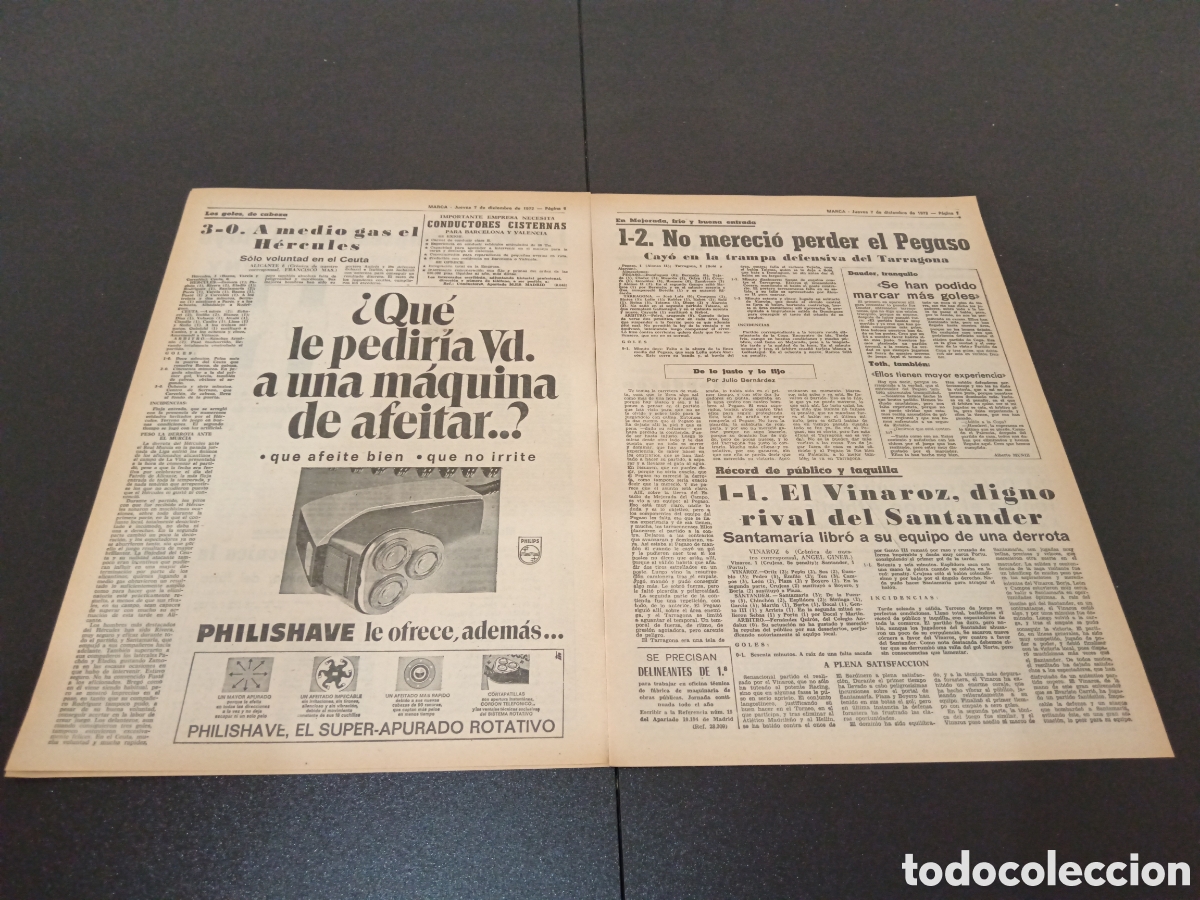 Coleccionismo deportivo: MARCA 07/12/1972 JORNADA DE COPA - Foto 3