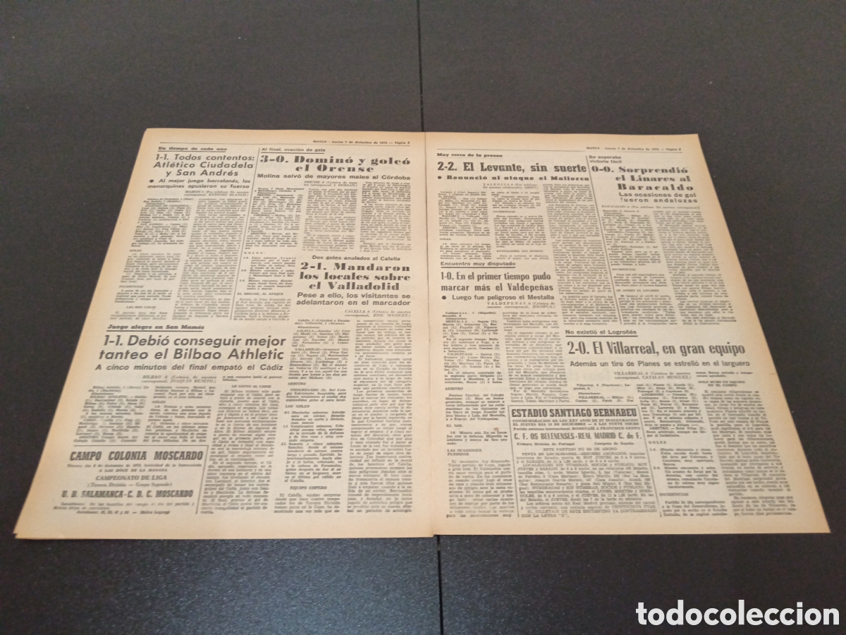 Coleccionismo deportivo: MARCA 07/12/1972 JORNADA DE COPA - Foto 4