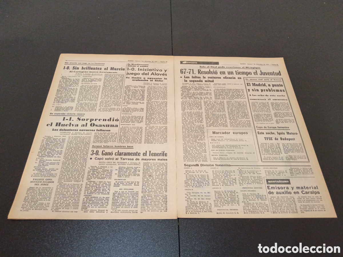 Coleccionismo deportivo: MARCA 07/12/1972 JORNADA DE COPA - Foto 5