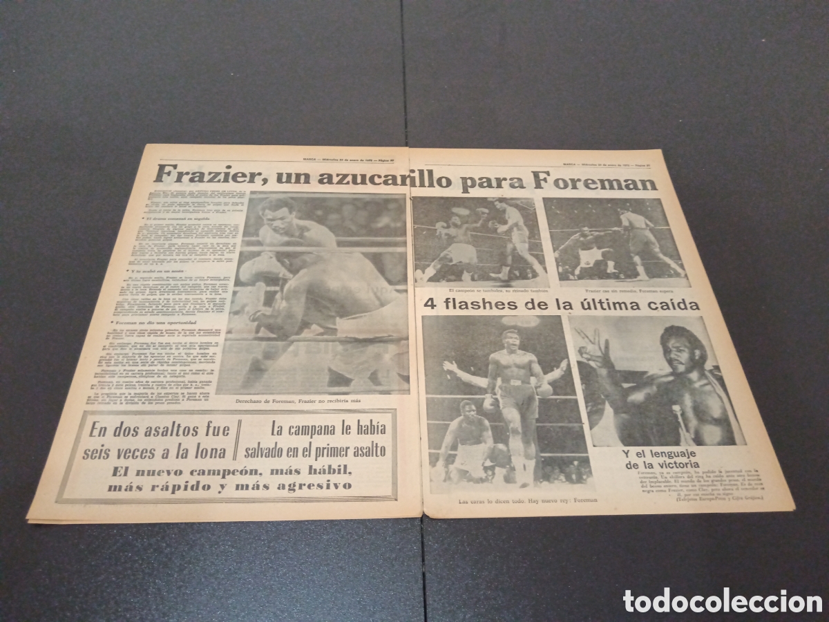 Coleccionismo deportivo: MARCA 24/01/1973 FOREMAN - FRAZIER - Foto 3