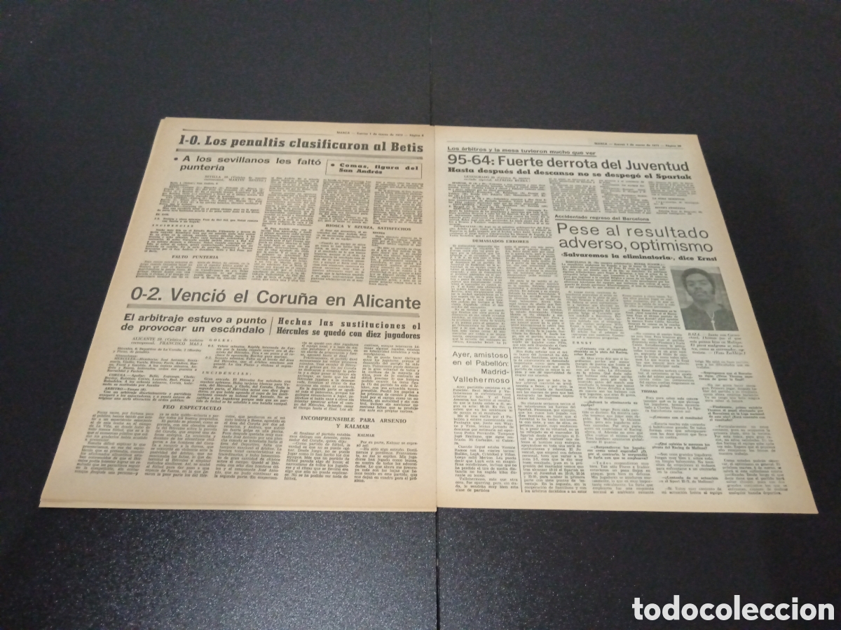 Coleccionismo deportivo: MARCA 01/03/1973 JORNADA DE COPA - Foto 5