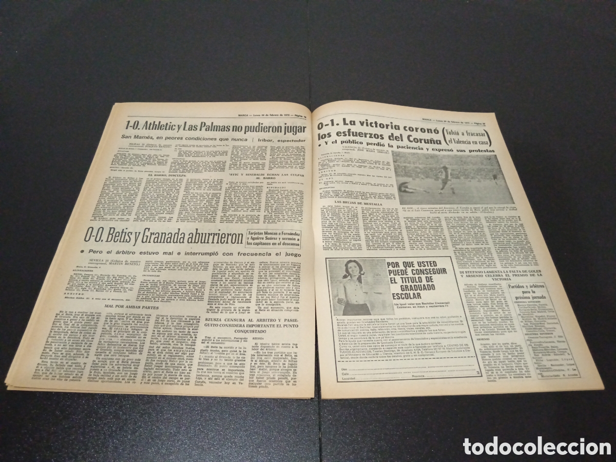 Coleccionismo deportivo: MARCA 26/02/1973 - Foto 9