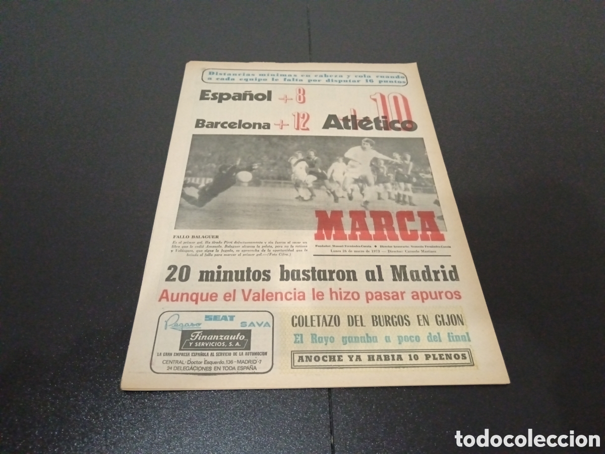 Coleccionismo deportivo: MARCA 26/03/1973 - Foto 1