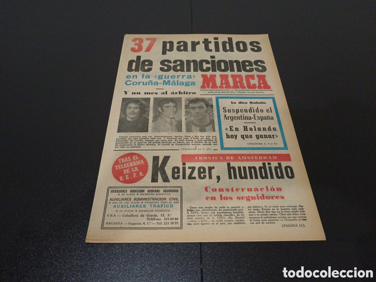 Coleccionismo deportivo: MARCA 19/04/1973 - Foto 1