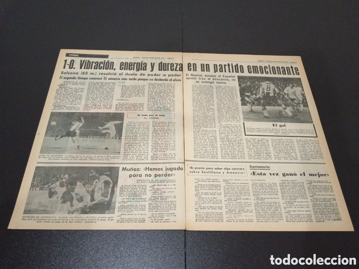 Coleccionismo deportivo: MARCA 22/04/1973 - Foto 2