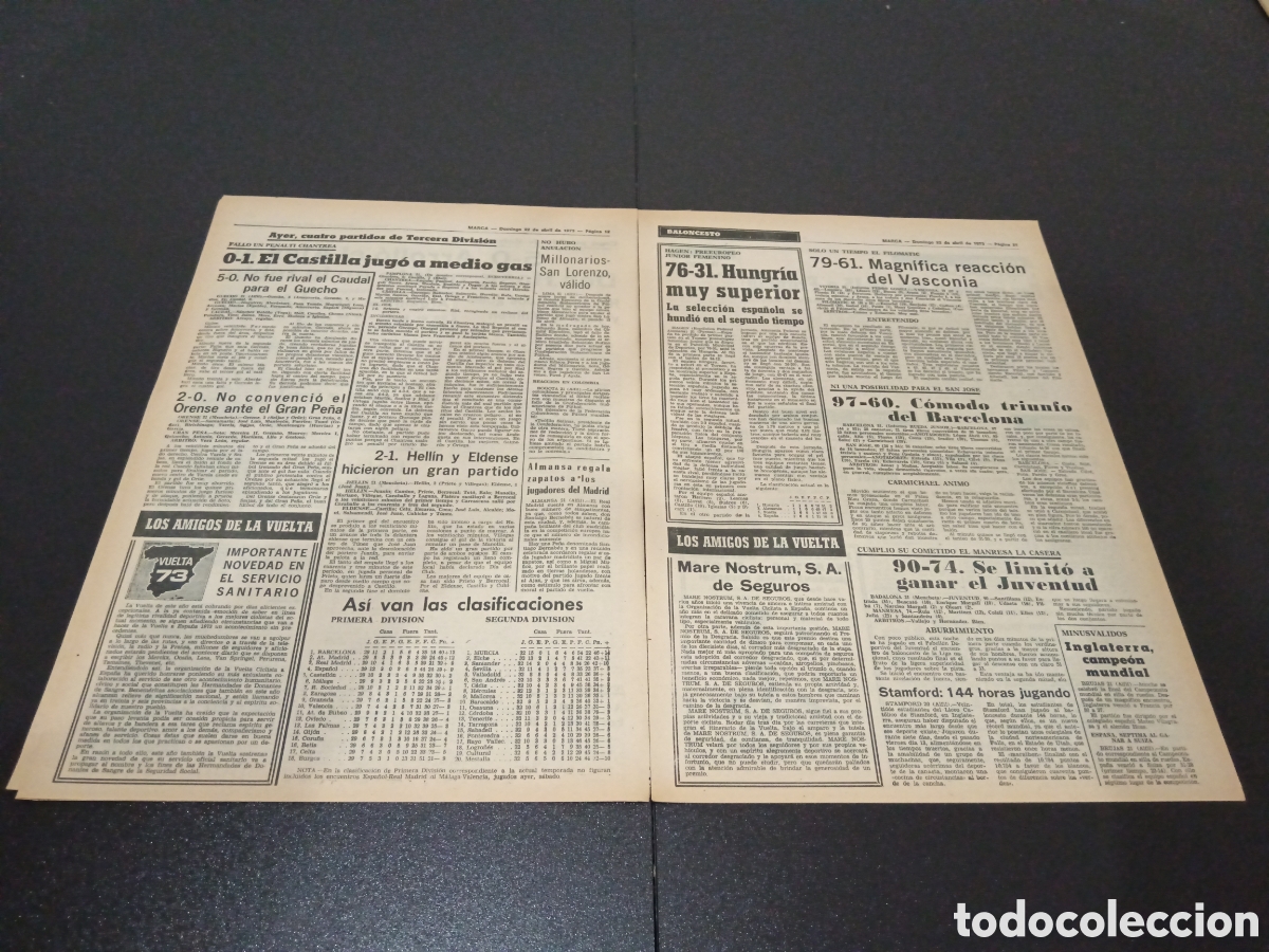 Coleccionismo deportivo: MARCA 22/04/1973 - Foto 4