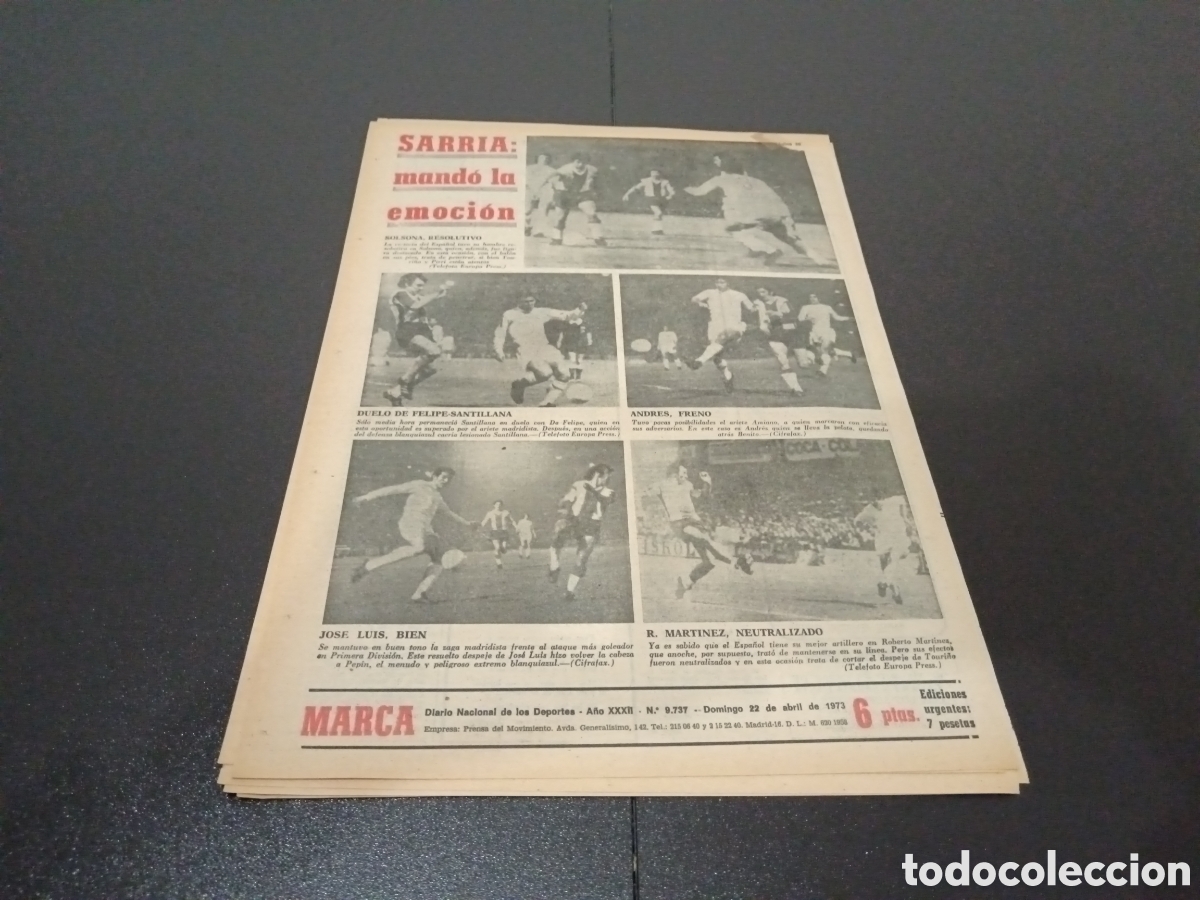 Coleccionismo deportivo: MARCA 22/04/1973 - Foto 7