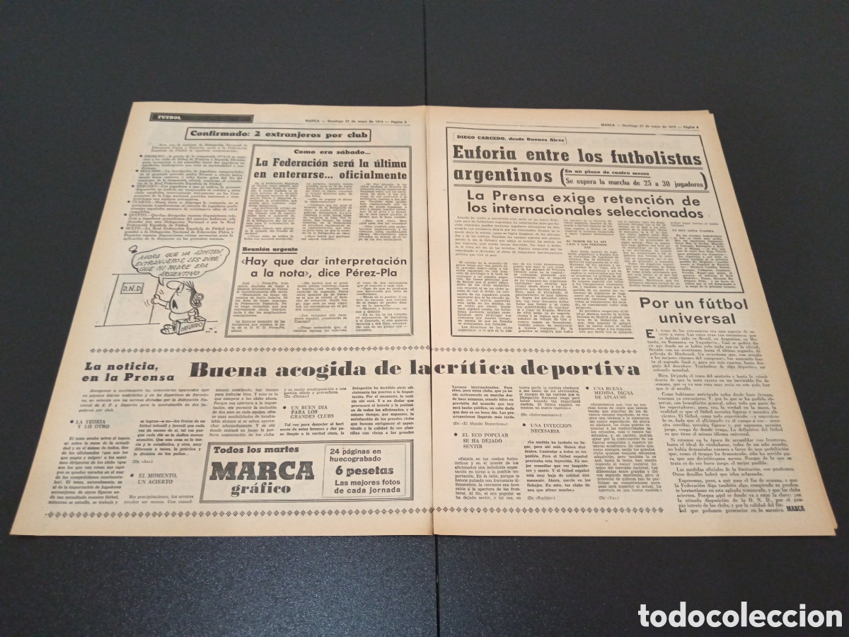 Coleccionismo deportivo: MARCA 27/05/1973 - Foto 2