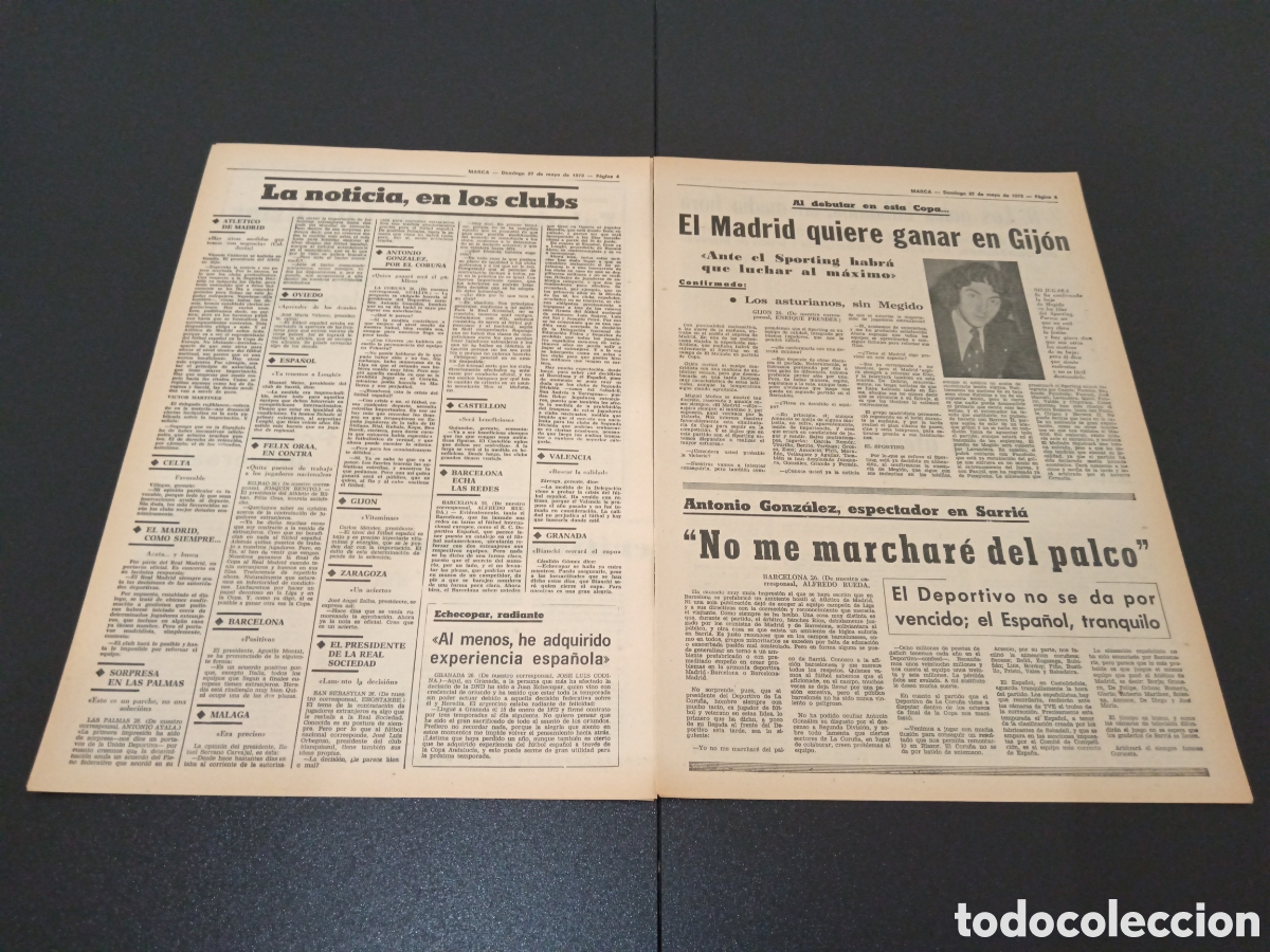Coleccionismo deportivo: MARCA 27/05/1973 - Foto 3