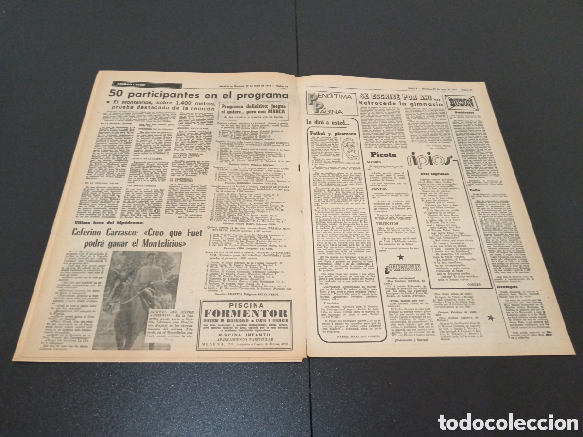 Coleccionismo deportivo: MARCA 27/05/1973 - Foto 7