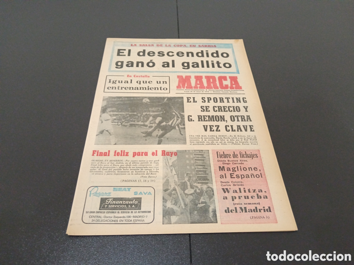 Coleccionismo deportivo: MARCA 28/05/1973 - Foto 1
