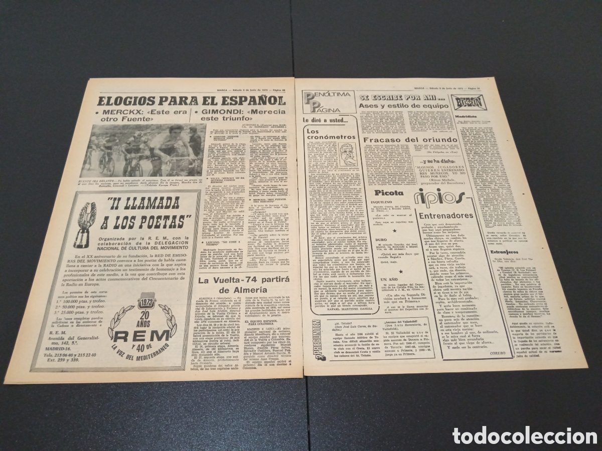 Coleccionismo deportivo: MARCA 09/06/1973 - Foto 4