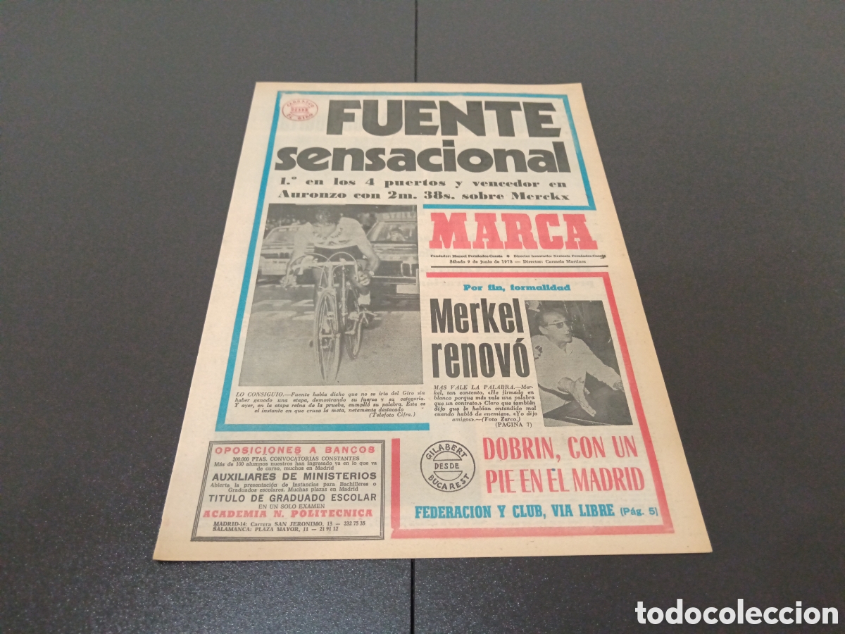 Coleccionismo deportivo: MARCA 09/06/1973 - Foto 1