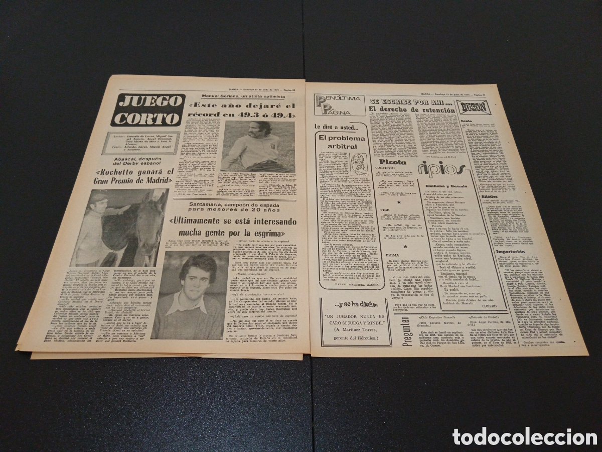Coleccionismo deportivo: MARCA 17/06/1973 - Foto 7