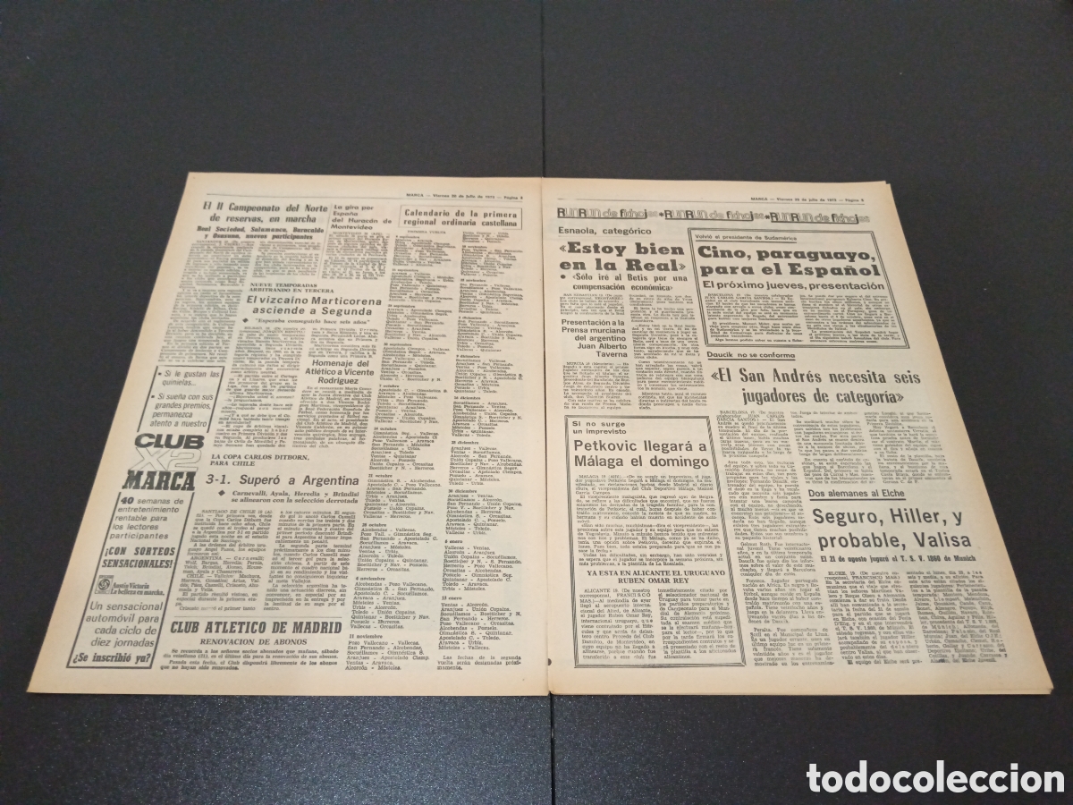 Coleccionismo deportivo: MARCA 20/07/1973 - Foto 3