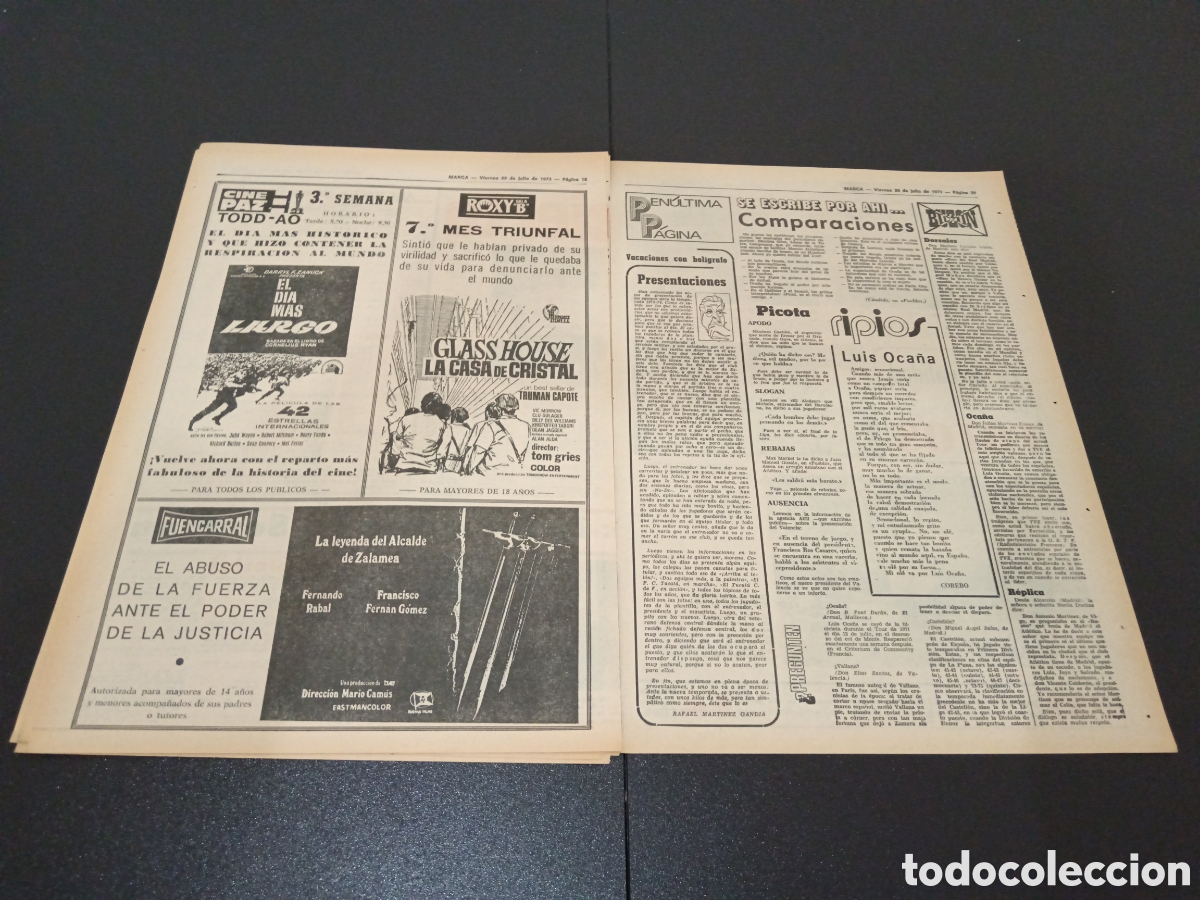 Coleccionismo deportivo: MARCA 20/07/1973 - Foto 10