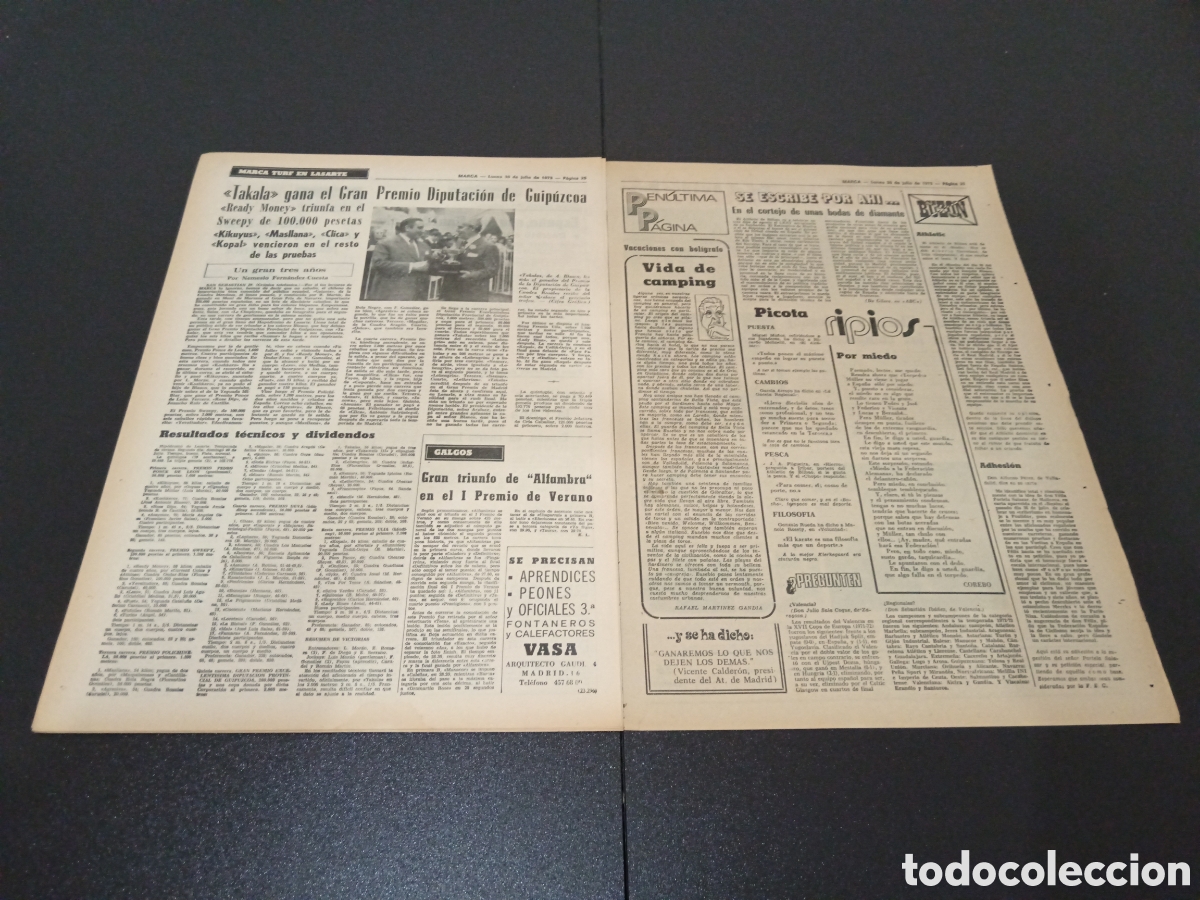 Coleccionismo deportivo: MARCA 30/07/1973 - Foto 8