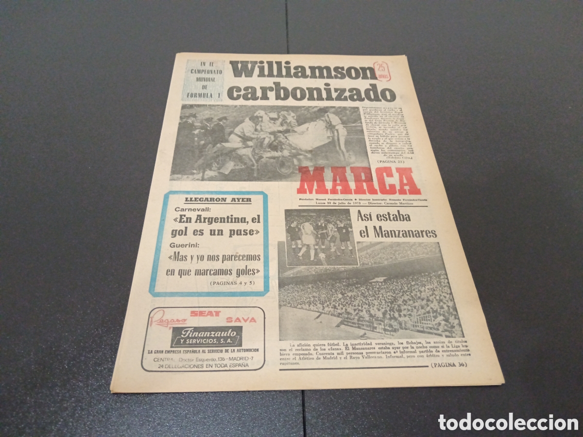 Coleccionismo deportivo: MARCA 30/07/1973 - Foto 1