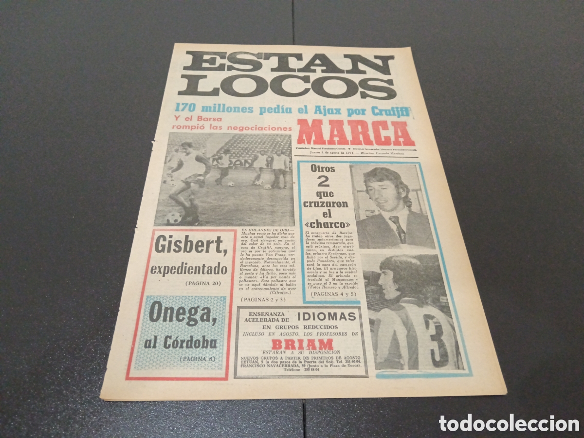 Coleccionismo deportivo: MARCA 02/08/1973 - Foto 1