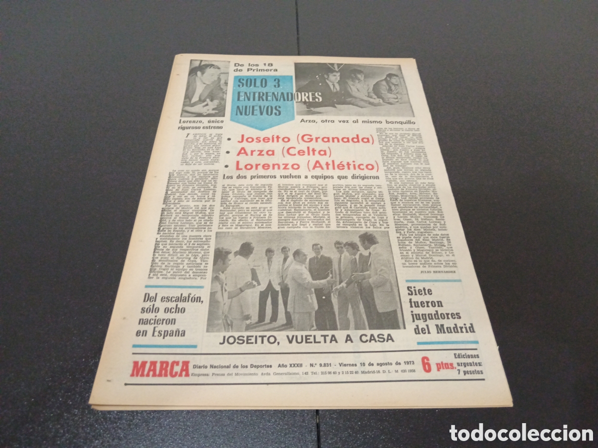 Coleccionismo deportivo: MARCA 10/08/1973 - Foto 6