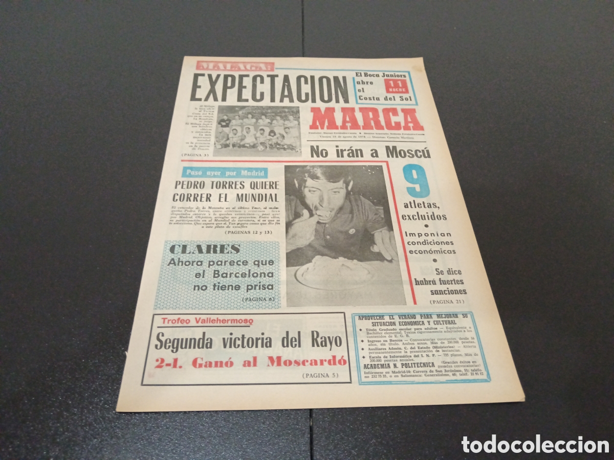 Coleccionismo deportivo: MARCA 10/08/1973 - Foto 1