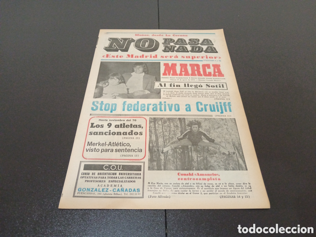 Coleccionismo deportivo: MARCA 17/08/1973 - Foto 1
