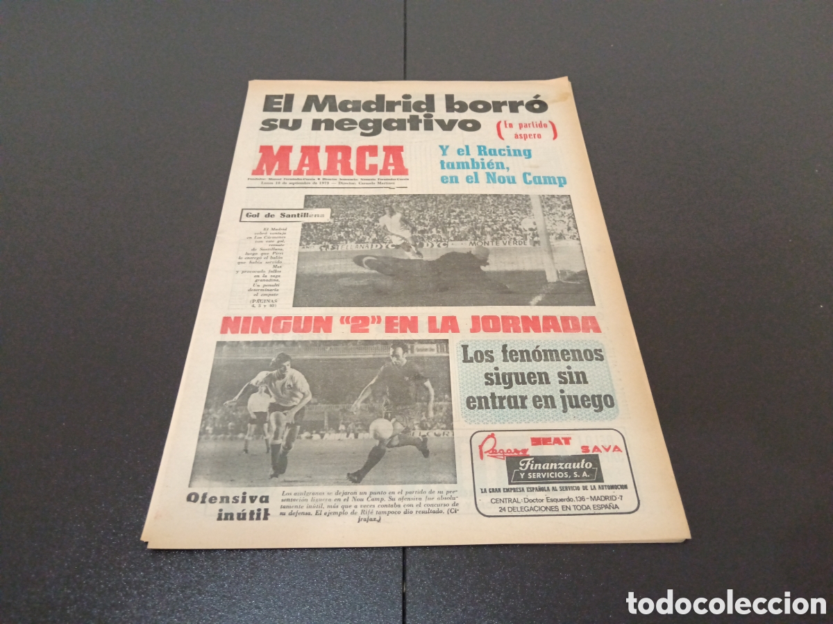 Coleccionismo deportivo: MARCA 10/09/1973 - Foto 1