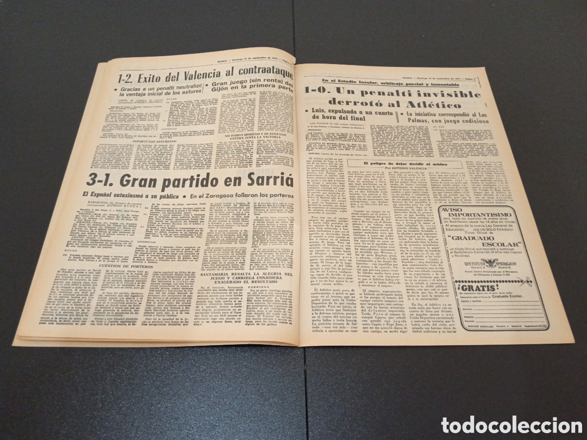 Coleccionismo deportivo: MARCA 16/09/1973 - Foto 4