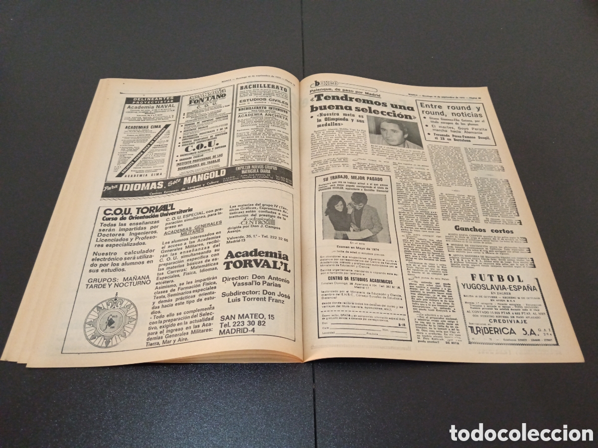 Coleccionismo deportivo: MARCA 16/09/1973 - Foto 8