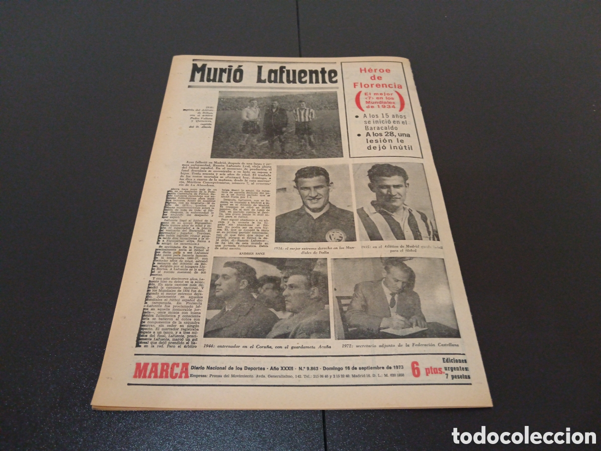 Coleccionismo deportivo: MARCA 16/09/1973 - Foto 12