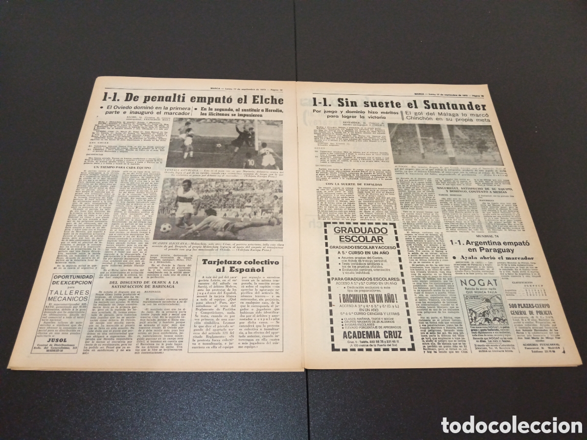Coleccionismo deportivo: MARCA 17/09/1973 - Foto 5
