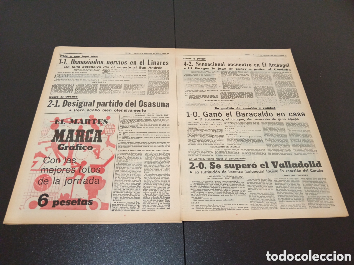 Coleccionismo deportivo: MARCA 17/09/1973 - Foto 7