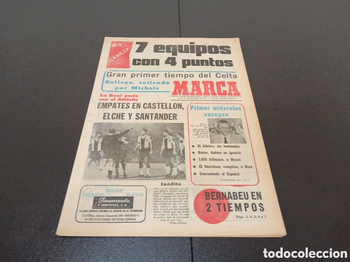 Coleccionismo deportivo: MARCA 17/09/1973 - Foto 1