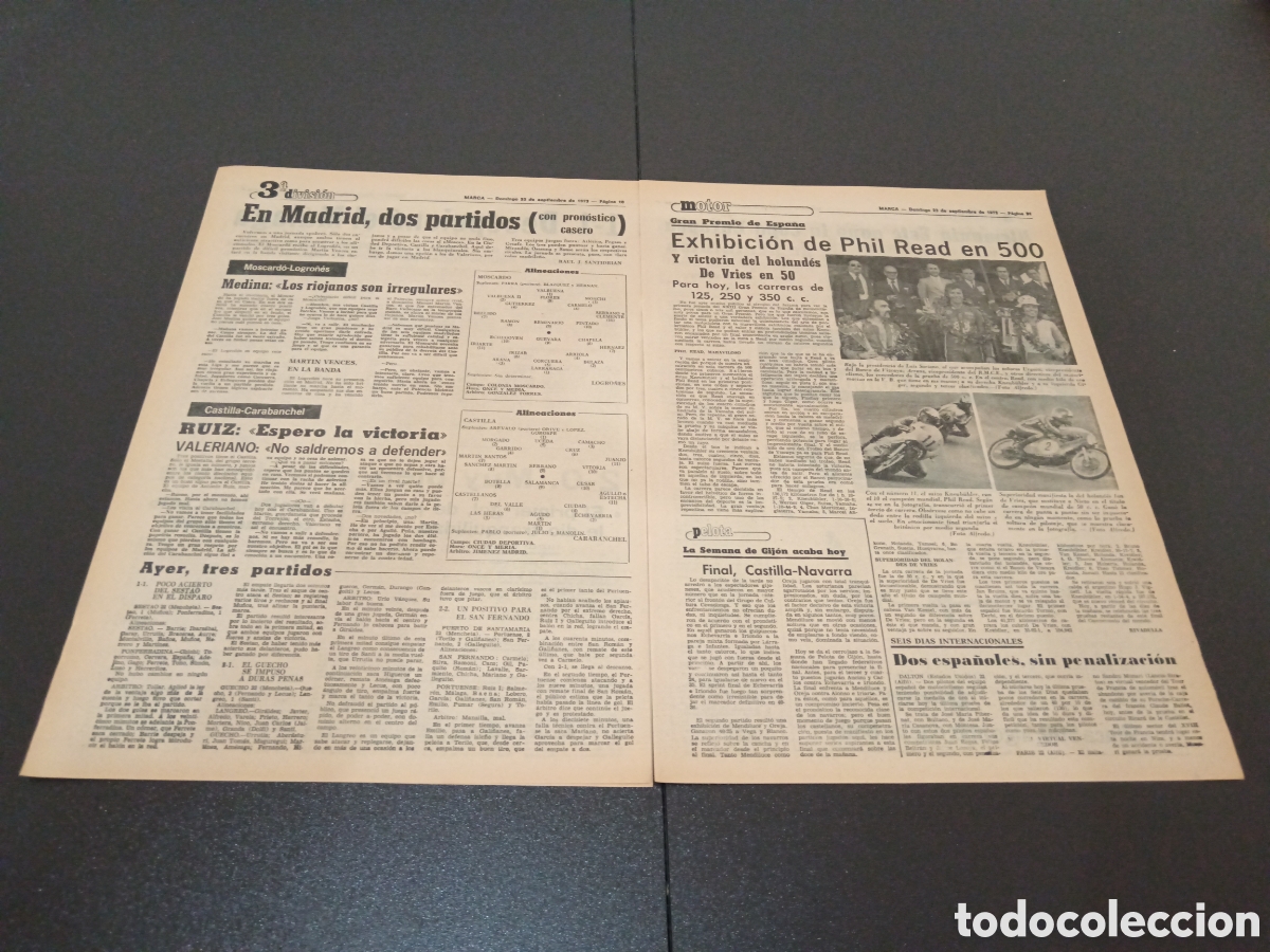 Coleccionismo deportivo: MARCA 23/09/1973 - Foto 3