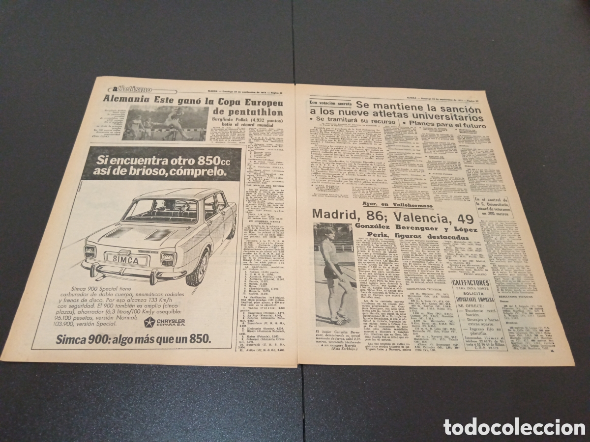 Coleccionismo deportivo: MARCA 23/09/1973 - Foto 4