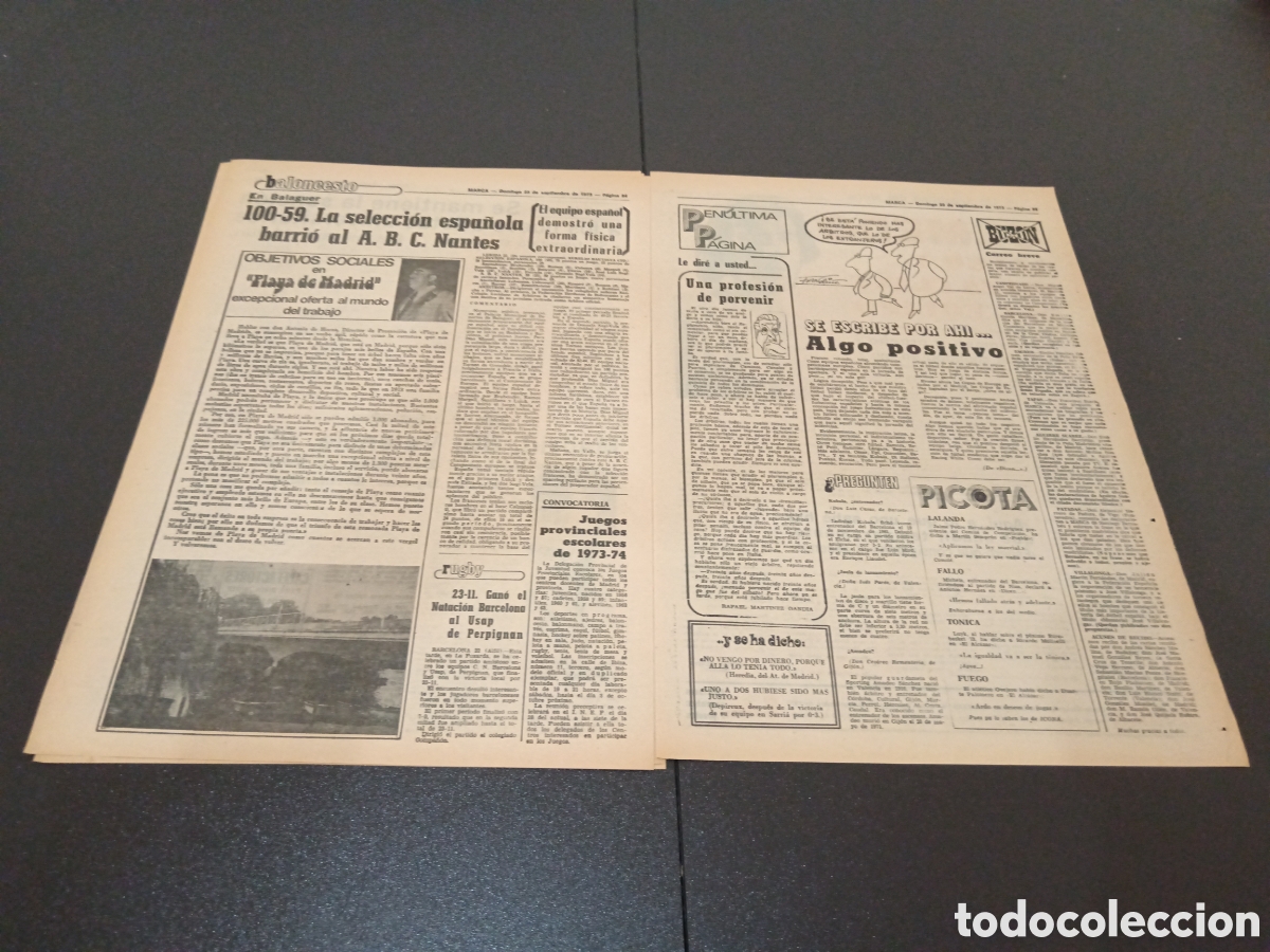 Coleccionismo deportivo: MARCA 23/09/1973 - Foto 5