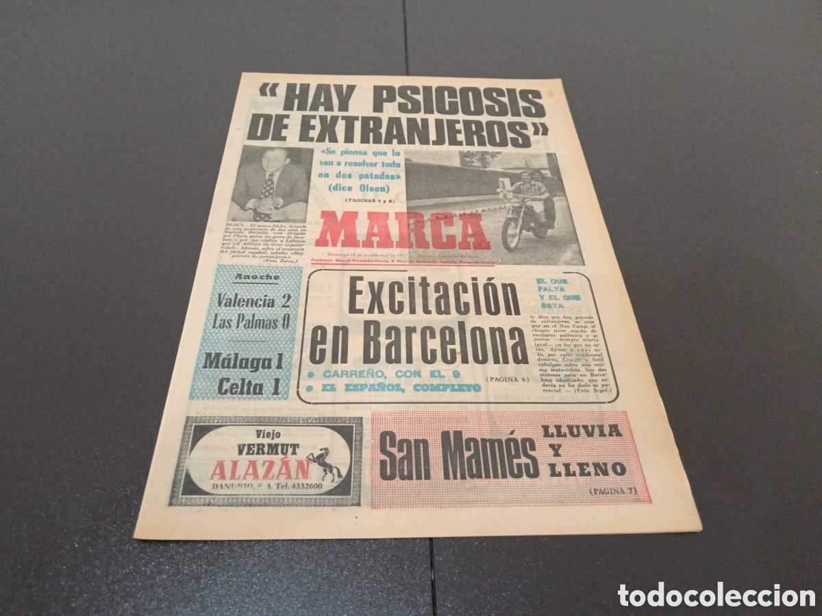 Coleccionismo deportivo: MARCA 23/09/1973 - Foto 1